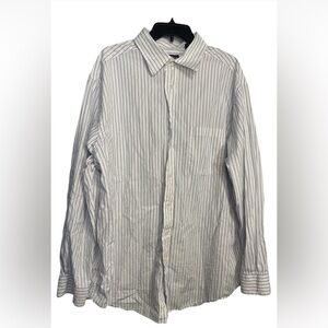 Roundtree & Yorke Blue Striped Shirt